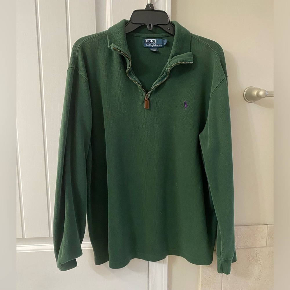 Polo Ralph Lauren quarter zip sweater. Size men’s large.